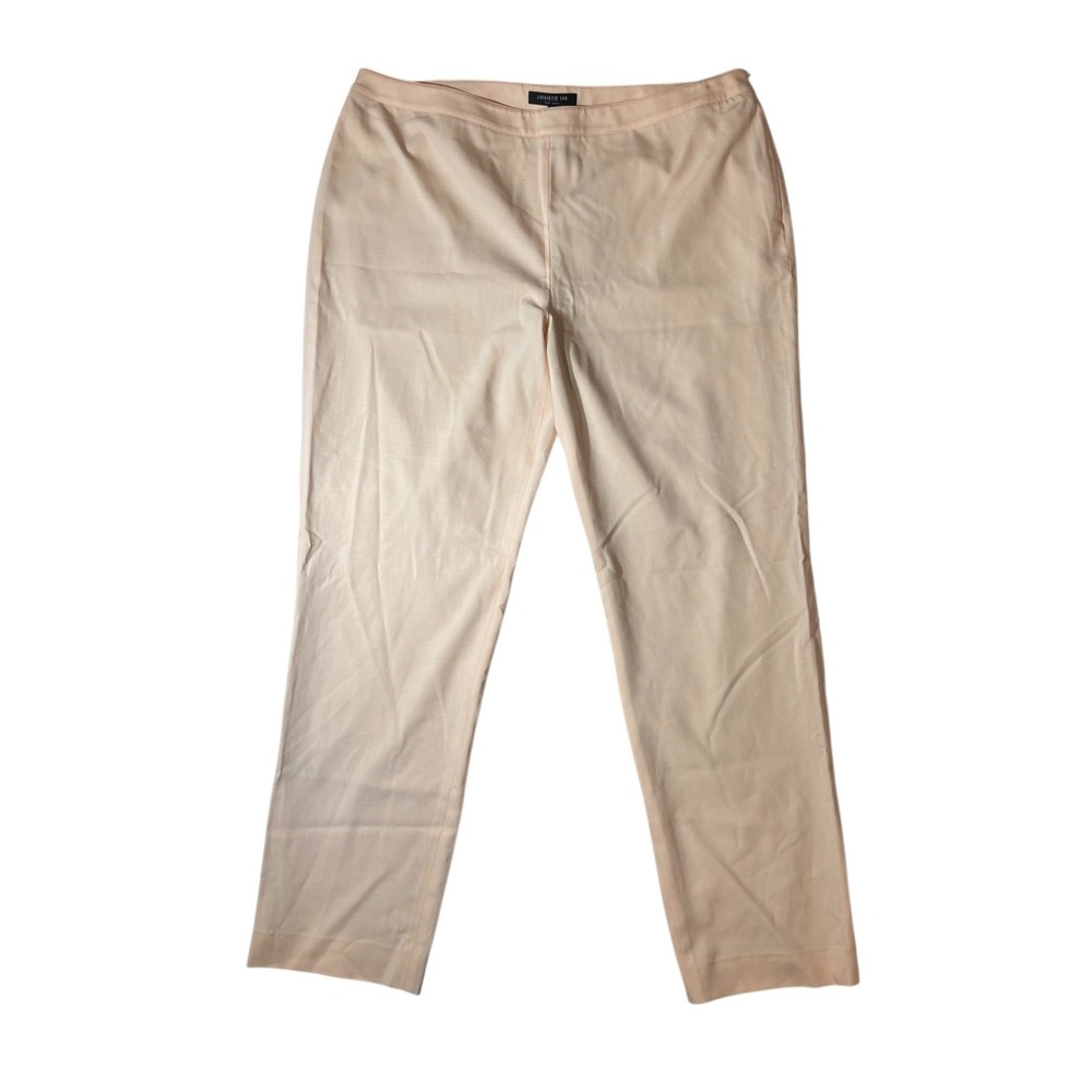 Lafayette 148 New York Straight Side Zip Pants size 16 Office Beechwood